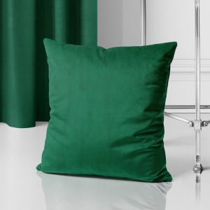 DEKORATIVER KISSENBEZUG HOLLAND VELVET 40 X 40 FLASCHENGRÜN